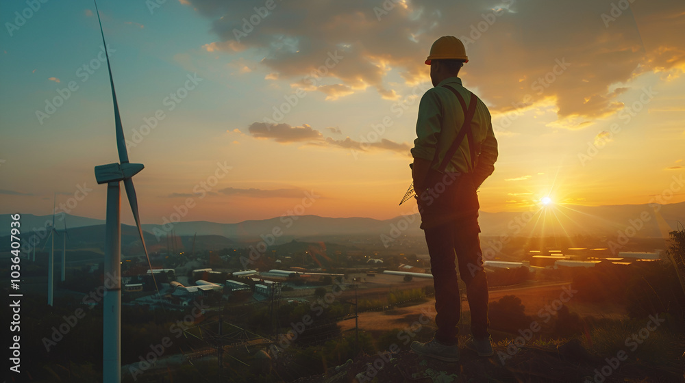 Happy engineer feeling proud after good work Happy engineer feeling proud after good work