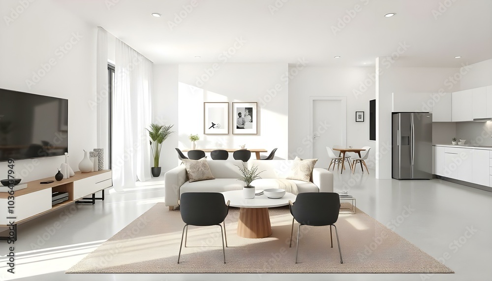 Poster frame mock up in modern home living room interior with white sofa and coffee table with decor, 3d render Poster frame mock up in modern home living room interior with white sofa and coffee table with decor, 3d render