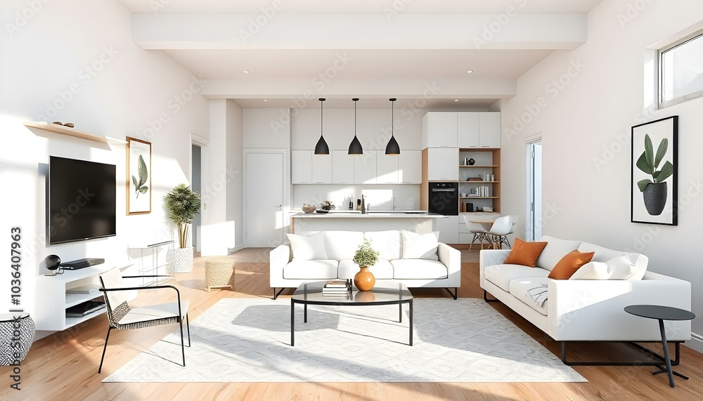 Poster frame mock up in modern home living room interior with white sofa and coffee table with decor, 3d render Poster frame mock up in modern home living room interior with white sofa and coffee table with decor, 3d render