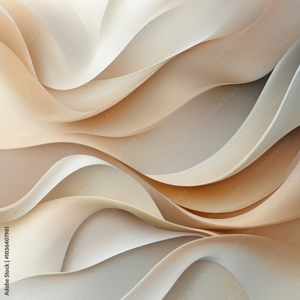 Obraz premium Abstract Beige Waves