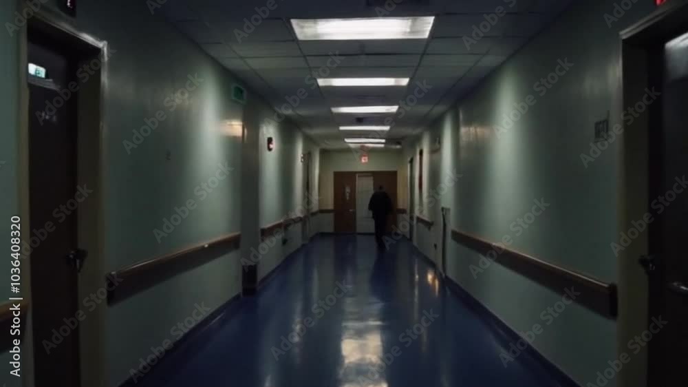 A slightly creepy hotel corridor