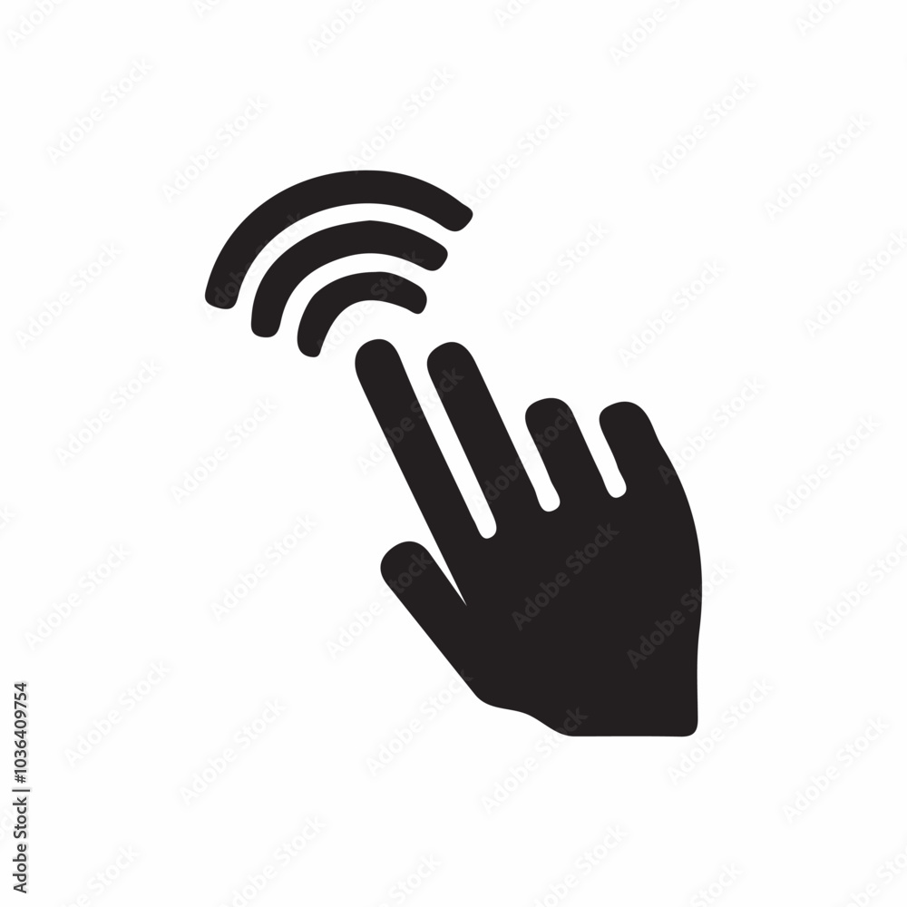 Hand-drawn hand with cursor isolated vector illustration Hand-drawn hand with cursor isolated vector illustration