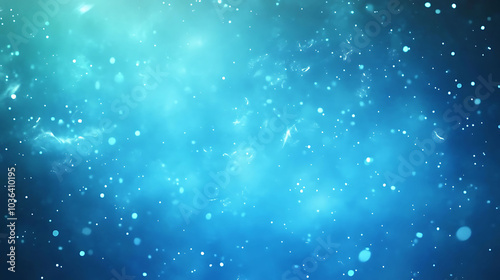 Abstract blue background with white particles and a gradient effect.