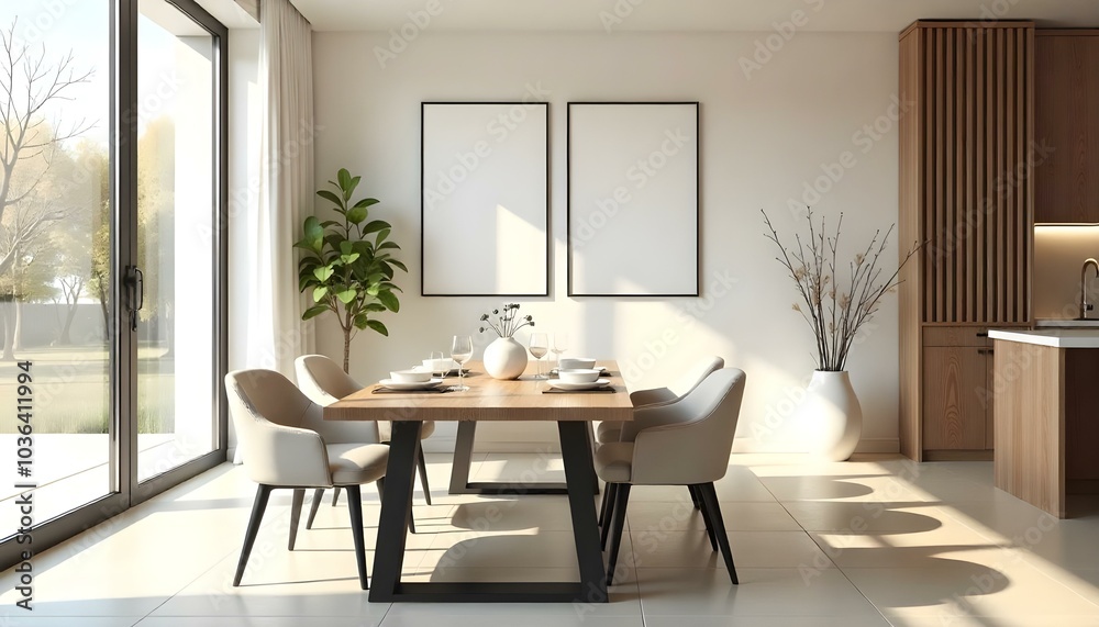 Poster frame mock up in modern home living room interior with white sofa and coffee table with decor, 3d render Poster frame mock up in modern home living room interior with white sofa and coffee table with decor, 3d render