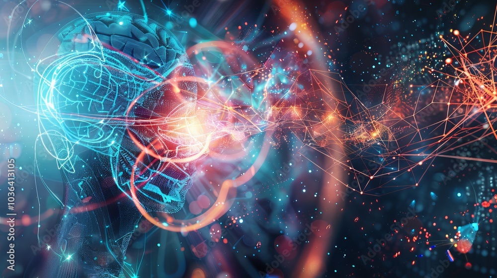 Metaphorical exploration of human potential depicted as a pulsating digital heartbeat, showcasing holographic projections that emphasize the interconnectedness of technology, biology, and cognition Metaphorical exploration of human potential depicted as a pulsating digital heartbeat, showcasing holographic projections that emphasize the interconnectedness of technology, biology, and cognition