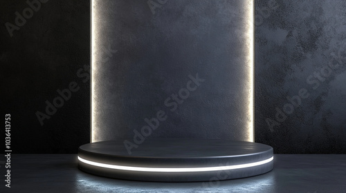 podium design with lighting