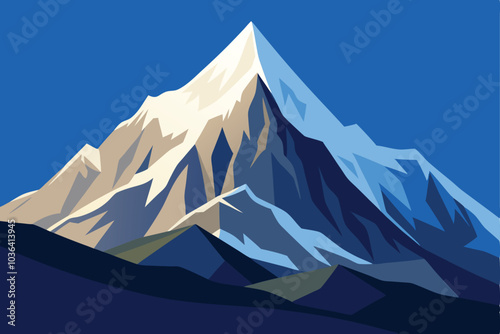 Vector Mount Everest vector Illustration