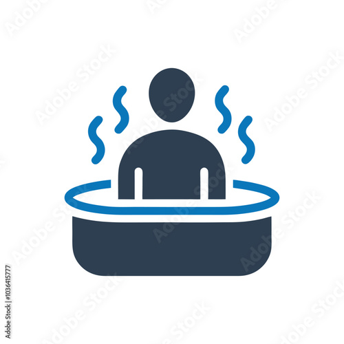 Hot Tub Spa Vector Icon on white background