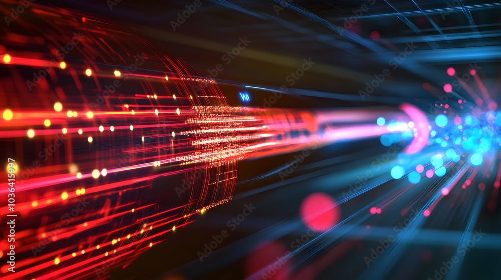 Fototapeta premium Laser Optics in Communication Technology