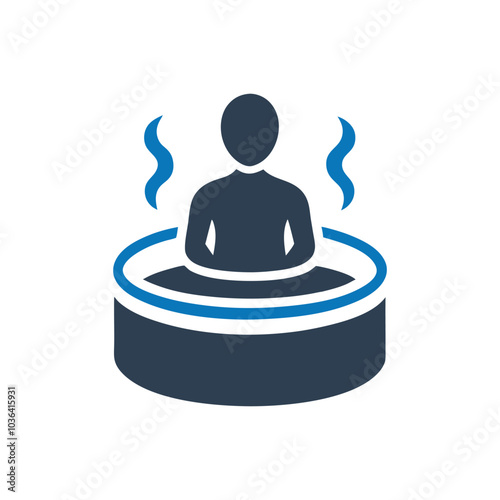 Hot Tub Spa Vector Icon on white background