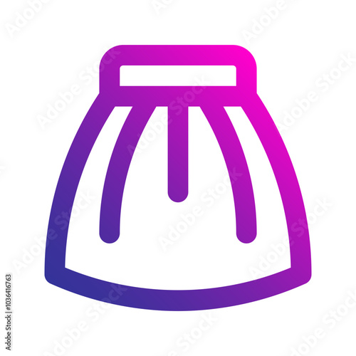mini skirt gradient icon
