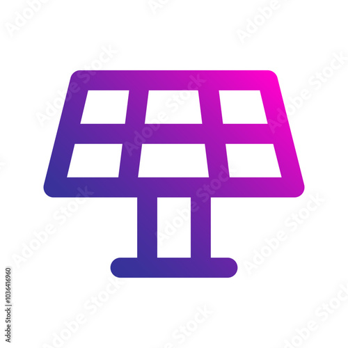 solar panel gradient icon