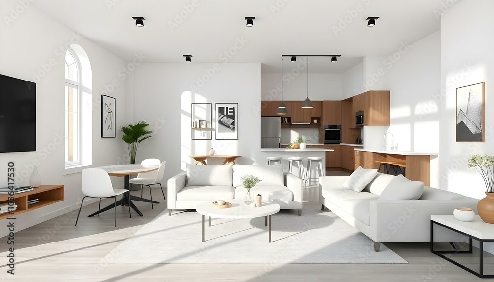 Poster frame mock up in modern home living room interior with white sofa and coffee table with decor, 3d render Poster frame mock up in modern home living room interior with white sofa and coffee table with decor, 3d render