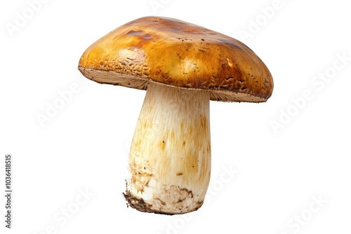 Edible mushroom isolated on transparent and white background.PNG image 