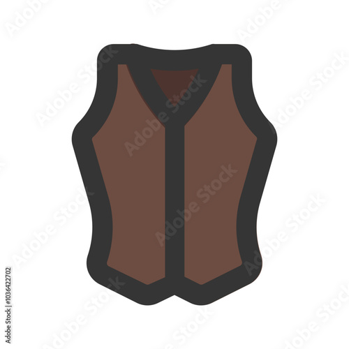 vest outline fill icon