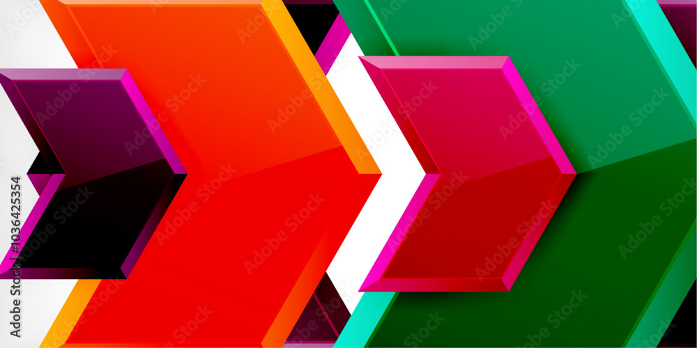 Vector 3d arrow techno design template Vector 3d arrow techno design template