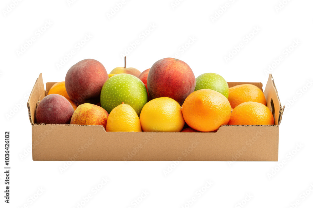 Fruit box design separated from white background Fruit box design separated from white background