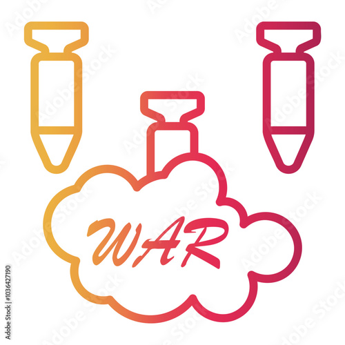 bombing Line Gradient Icon