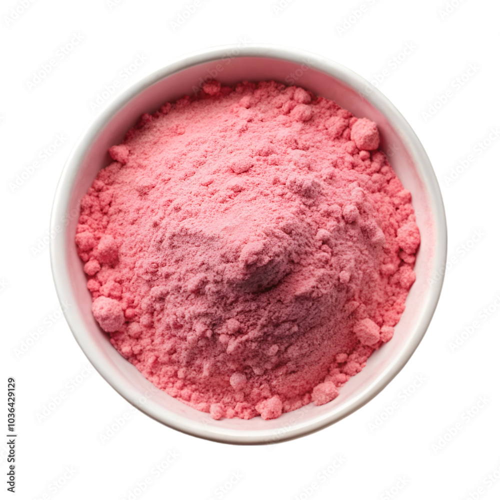 Pink powder isolated on transparent background - Generative AI Pink powder isolated on transparent background - Generative AI