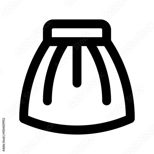 mini skirt line icon