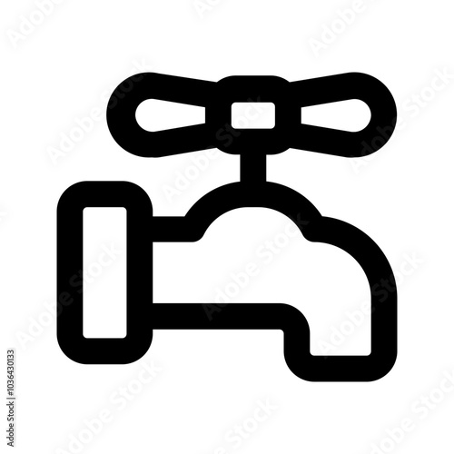 water tap line icon
