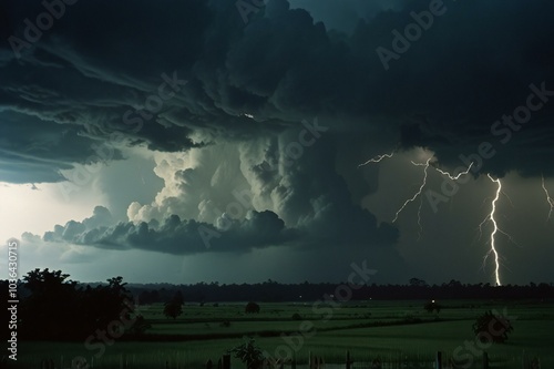 bad weater, lightning, asia