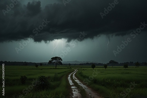 bad weater, lightning, asia