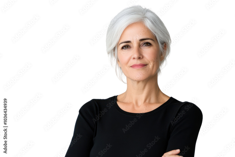 Portrait of mature woman with confidence isolated on transparent background,PNG image. Portrait of mature woman with confidence isolated on transparent background,PNG image.