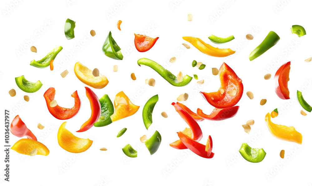 peppers slice on transparent background peppers slice on transparent background