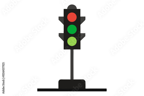 Traffic light | isolated vector illustration on white background