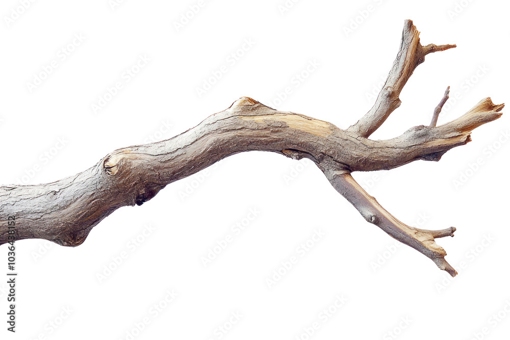 Fototapeta premium Tree branch pattern on isolated on transparent and white background.PNG image,