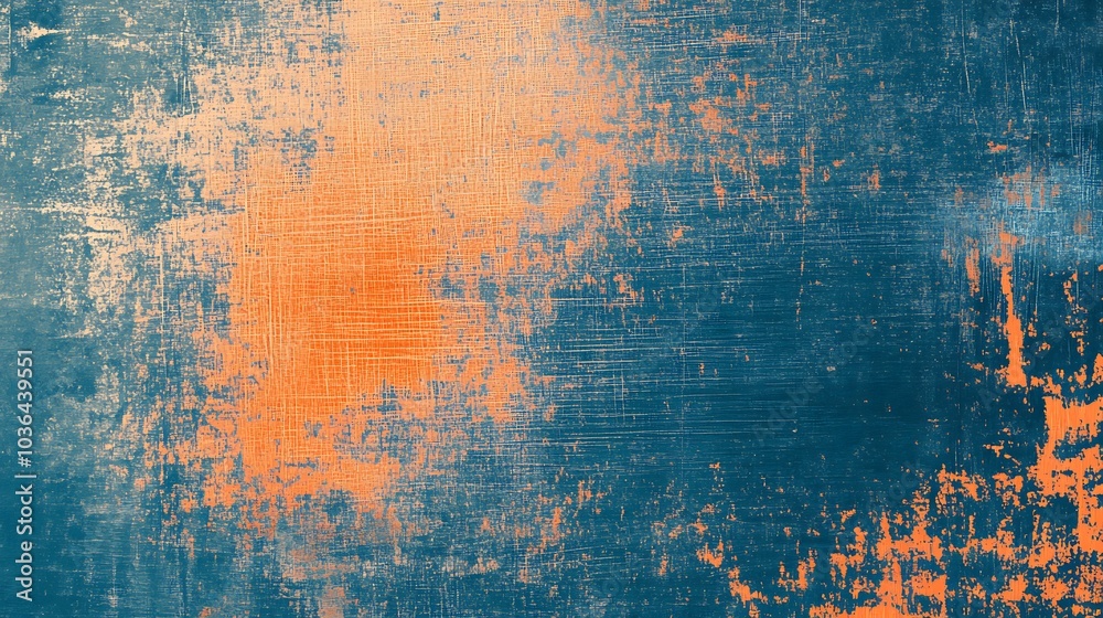 Abstract Blue and Orange Texture Abstract Blue and Orange Texture