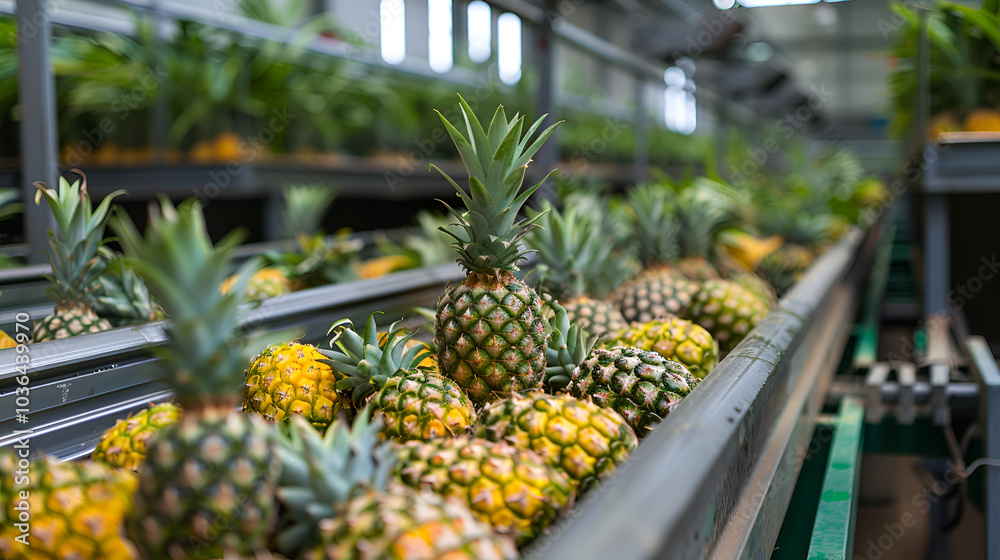 Fototapeta premium pineapple in the market