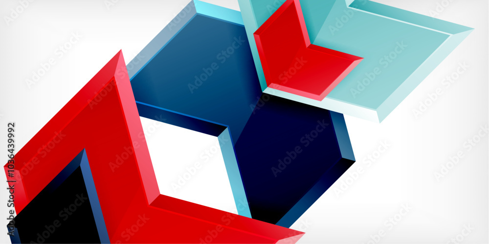 Vector 3d arrow techno design template Vector 3d arrow techno design template