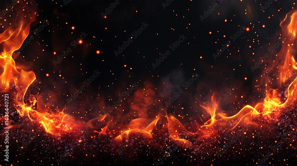 Burning Embers and Flames