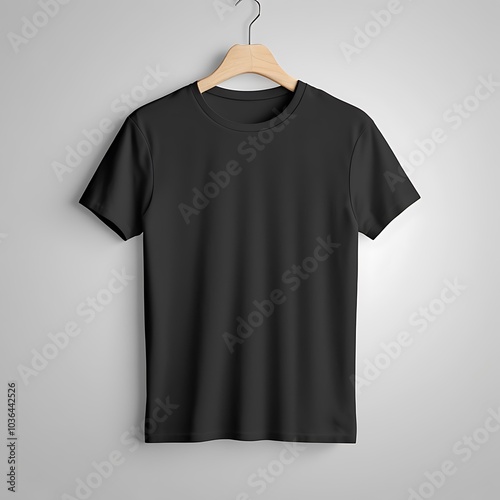 Unisex black tshirt mockup