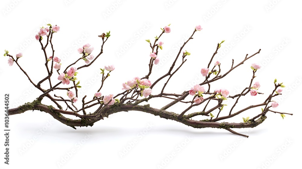 Fototapeta premium Delicate Pink Blossoms Branch