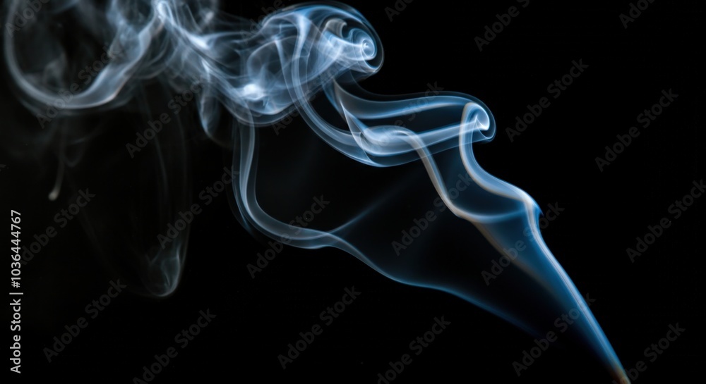 Abstract Smoke Pattern Against a Black Background Abstract Smoke Pattern Against a Black Background