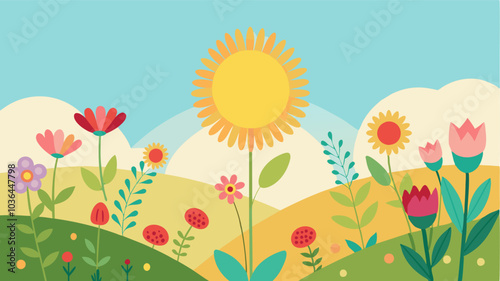 Under the bright sunshine prairie wildflowers bloom in abundance adding cheerful pops of color to the otherwise muted landscape.