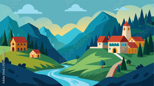 Tucked away in a remote valley this secluded hamlet is a haven for those seeking peace and solitude in the midst of nature.