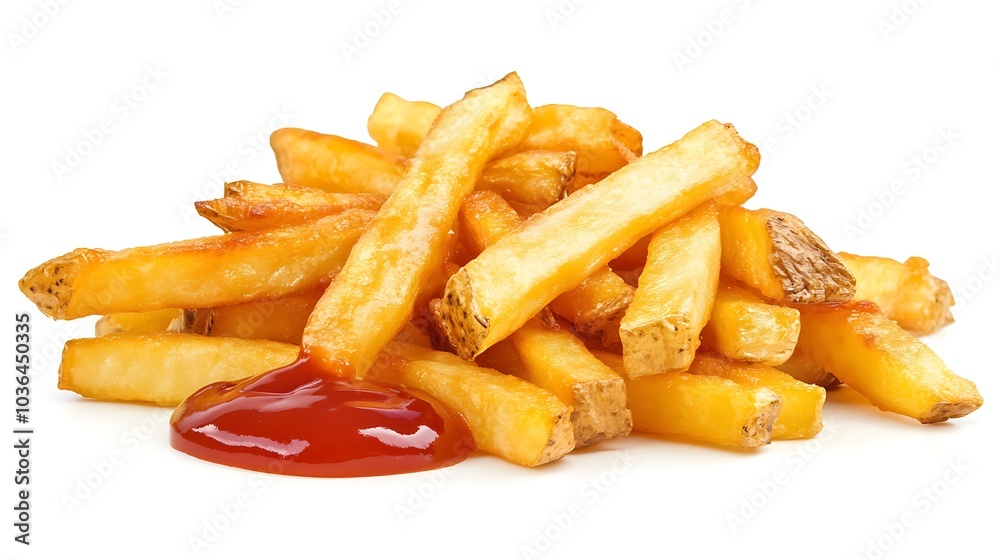 Golden French Fries with Ketchup Golden French Fries with Ketchup