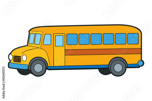 School bus | isolated vector illustration on white background