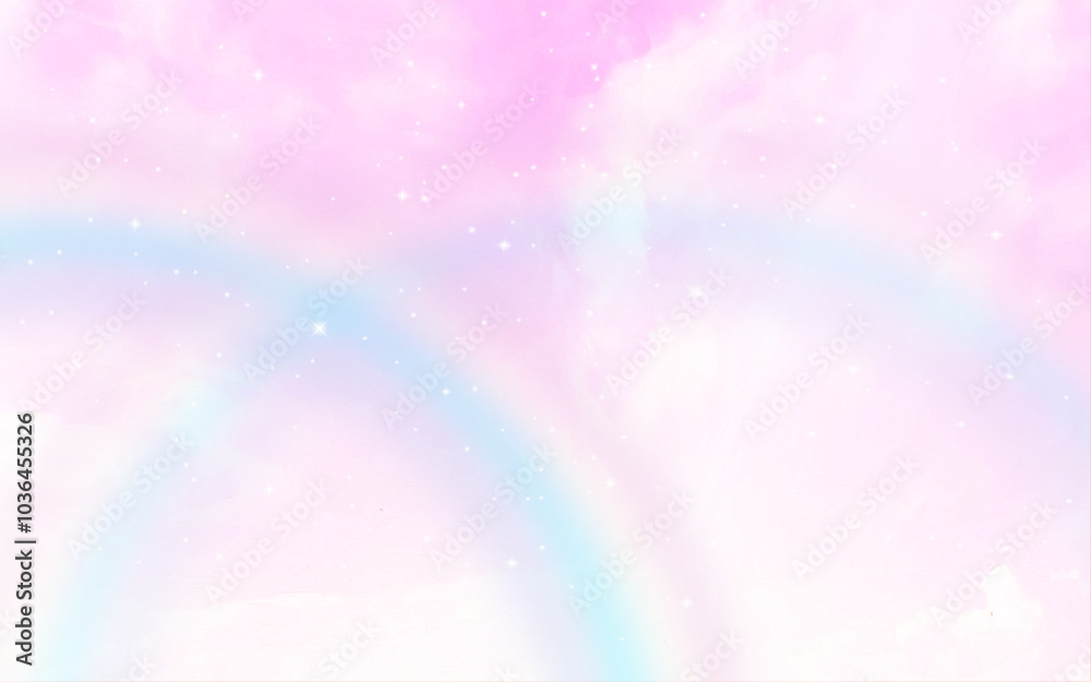 Pink sky with white clouds. Rainbow pink sky background. Vector design. Pink sky with white clouds. Rainbow pink sky background. Vector design.