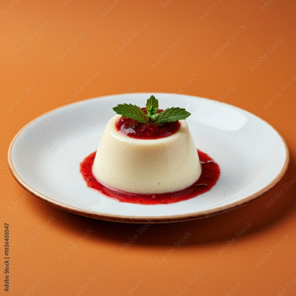 Creamy Vanilla Panna Cotta with Raspberry Sauce Creamy Vanilla Panna Cotta with Raspberry Sauce