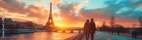 Tourists exploring Paris between events, travel, sightseeing photo