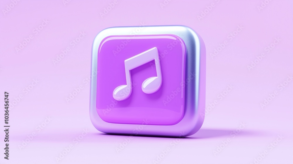A Vibrant Purple Music Icon Representing Sound and Creativity A Vibrant Purple Music Icon Representing Sound and Creativity