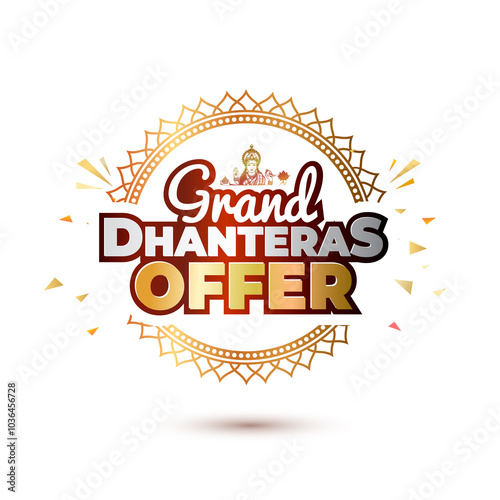 Indian festival Dhanteras offer, sale, shopping, deal discount concept.