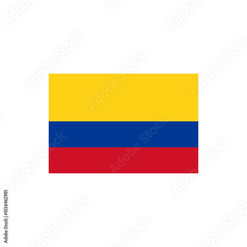 Free Download Flag of Colombia. Colombian country national flag vector illustration isolated on white - GFXLoad
