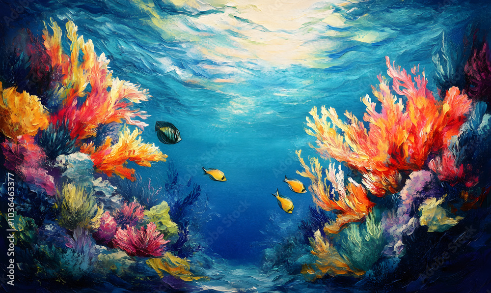 Fototapeta premium Dreamlike Landscapes and Mystical Gardens with Vibrant Flowers and Glowing Nature