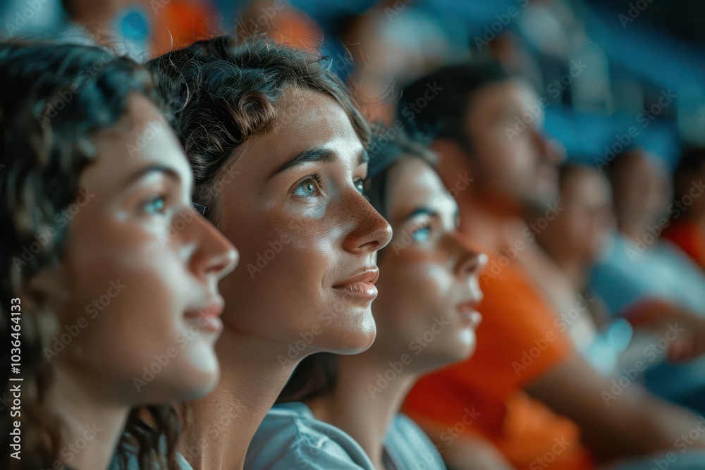 People watching combined team events, sports, coordination People watching combined team events, sports, coordination